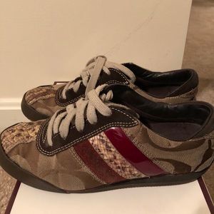 Authentic pair of Coach snakeskin sneakers